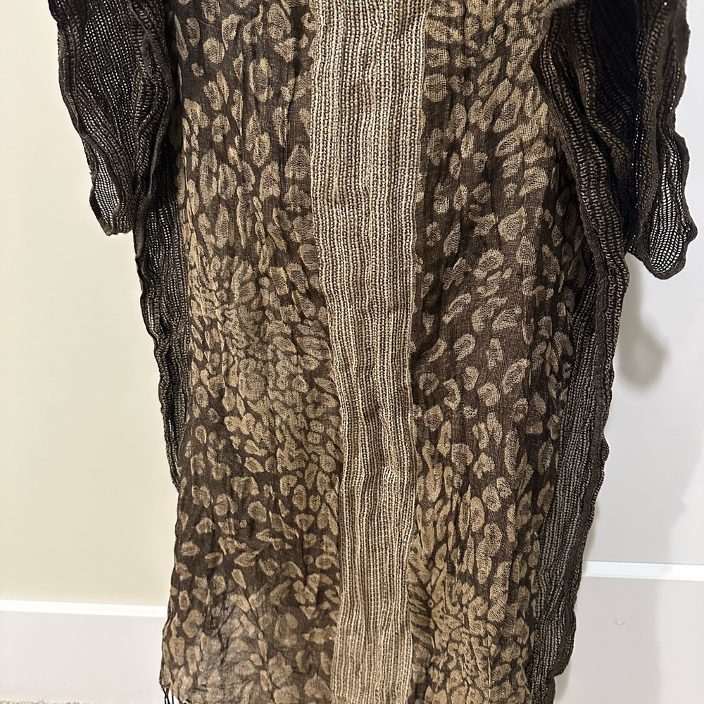 Animal Print Sheer Kimono